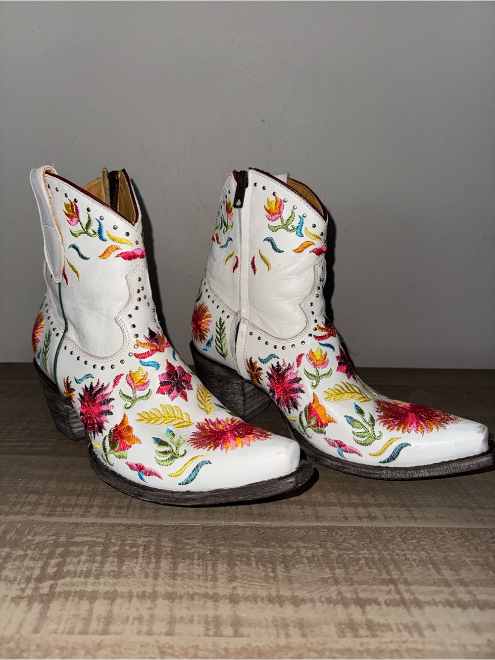 Old Gringo Summer Soul White Multicolor Floral Cowboy Boots 7.5 - Picture 12 of 12